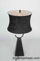 Black Floral Table Lampshade